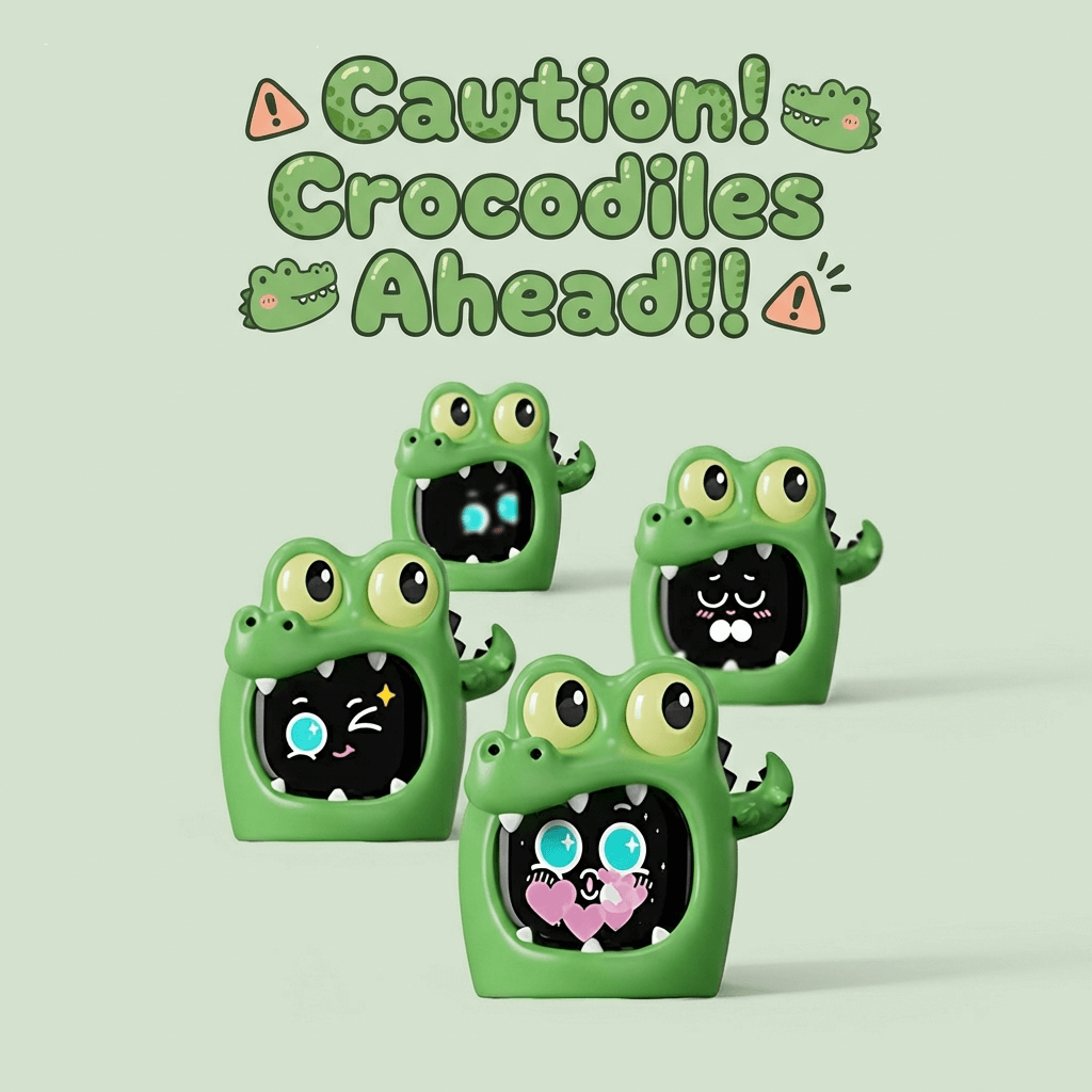 MANGOGO Crocodile Helmet Sets Electronic Pet Car Robot Decoration Car Ornament