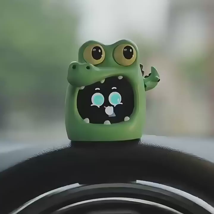 MANGOGO Crocodile Helmet Sets Electronic Pet Car Robot Decoration Car Ornament